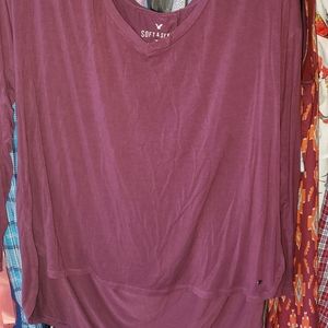 Soft 3/4 sleeve t shirt